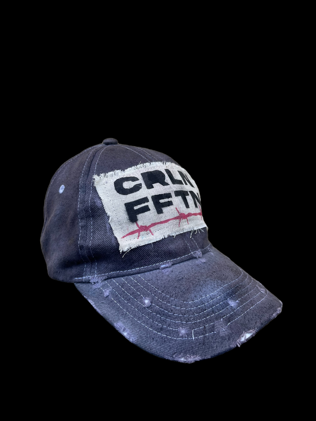 Caroline Club Lid - Washed Black/Grey