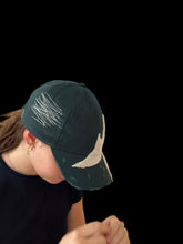 Load image into Gallery viewer, MELLIFLUOUS LID - DARK GREEN &amp; CREAM FLEECE
